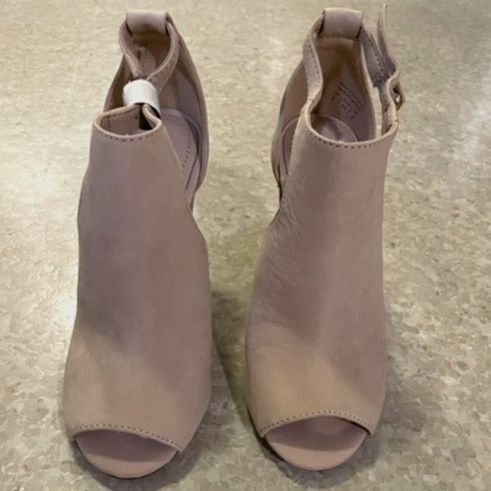 Aldo 'Rienia' Womens Ankle Boots - Chunky Heel - Beige - Size 5